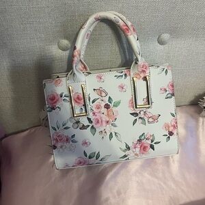 Floral White Handbag